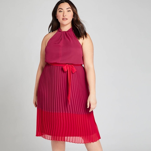 Lane Bryant Dresses & Skirts - Lane Bryant Pleated Colorblock Dress NWT